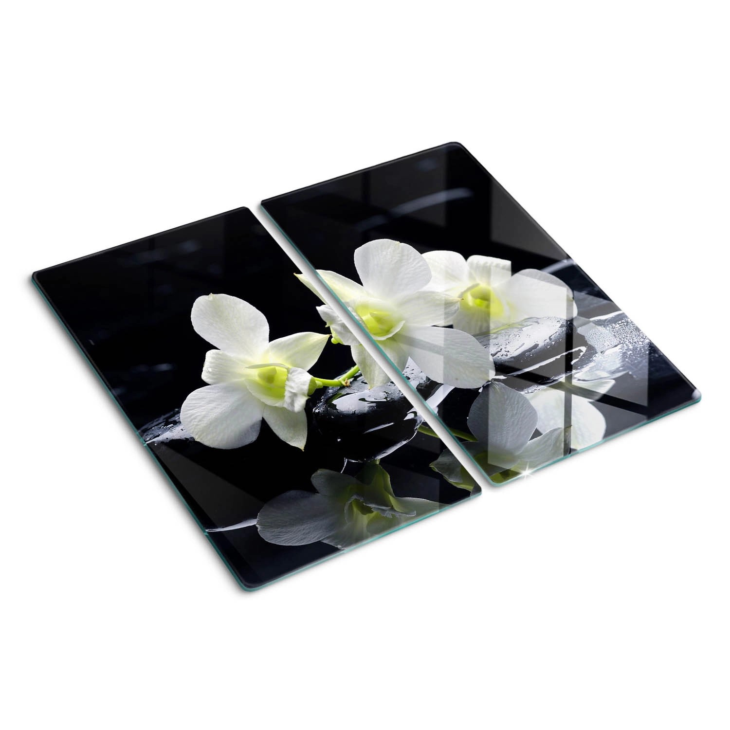 Tulup Herdabdeckplatte SET aus 2 Stück 30x52 cm Glas-Servierbrett Küchenute günstig online kaufen