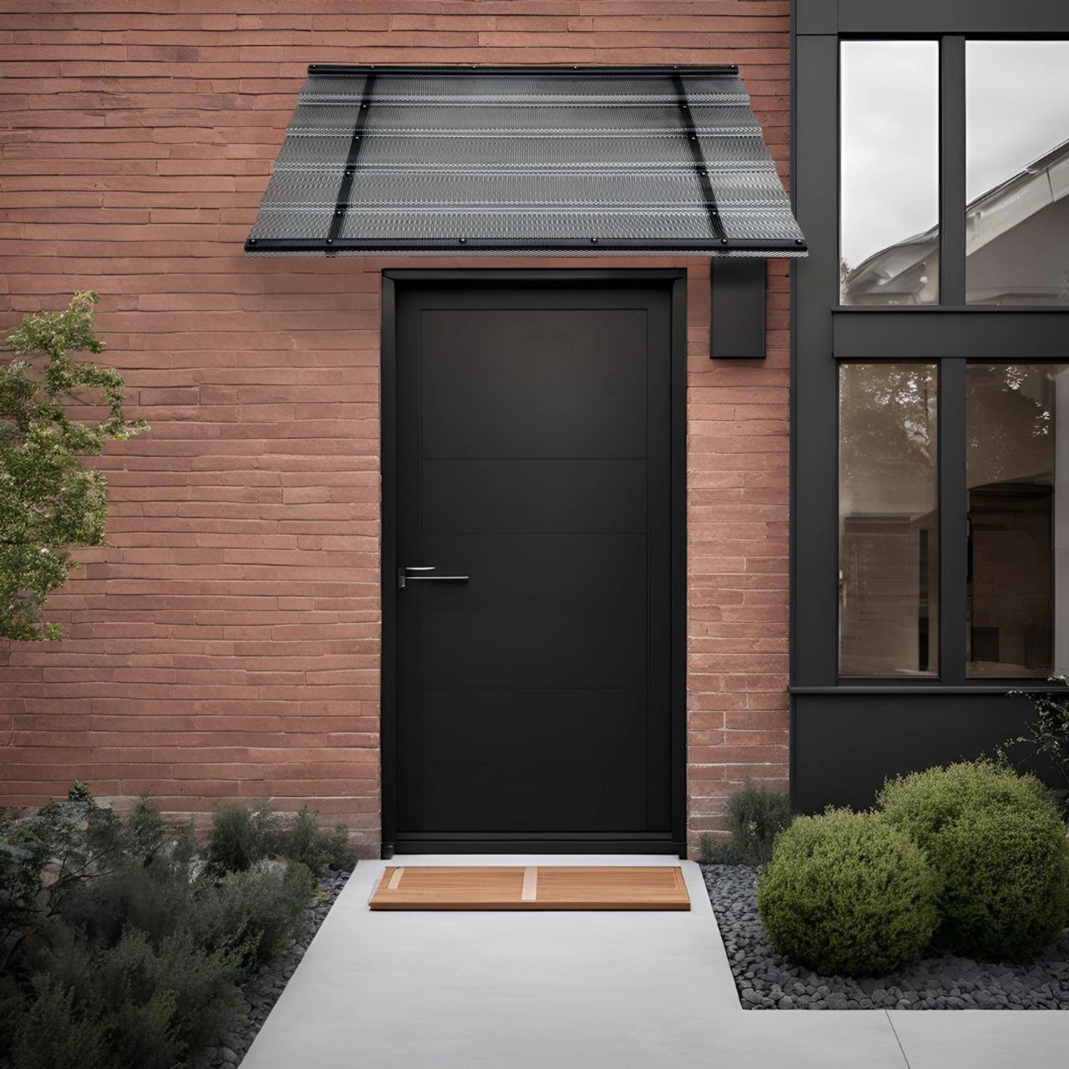 STARKEDACH DIAMONDS Aluminiumrahmen Vordach Straight T-150 7016 Mit Monolithischem Polycarbonatbeschichtung_4