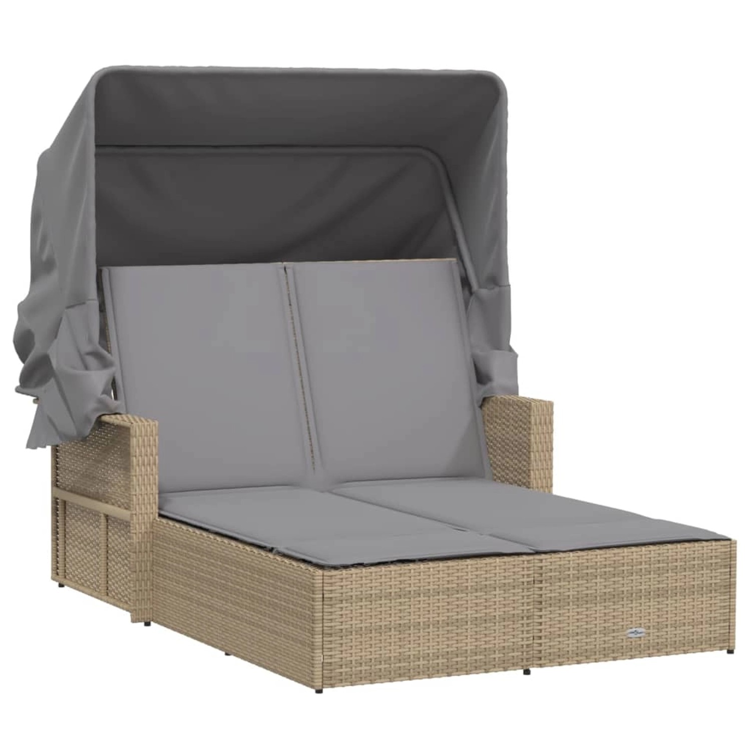 vidaXL Gartenliege Doppel-Sonnenliege mit Dach und günstig online kaufen