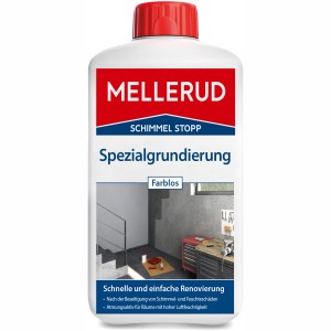 Mellerud Schimmel Stopp Spezialgrundierung, farblose Grundierung im 1 l Behälter.