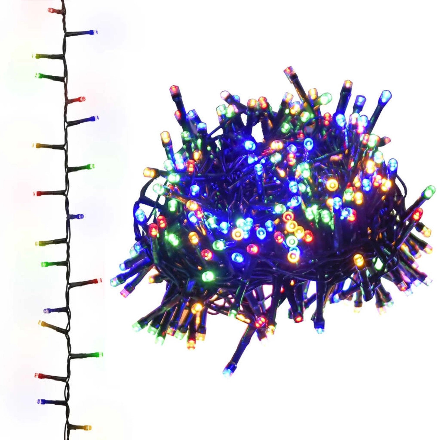 vidaXL LED-Lichterkette mit 3000 LEDs Mehrfarbig 65 m PVC 343272