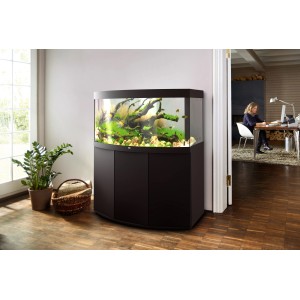 Schwarzes Juwel Vision 260 LED Aquarium-Set mit gebogener Frontscheibe und Unterschrank. Komplettset.
