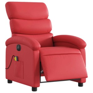 vidaXL Massagesessel Elektrisch Rot Kunstleder 3204038