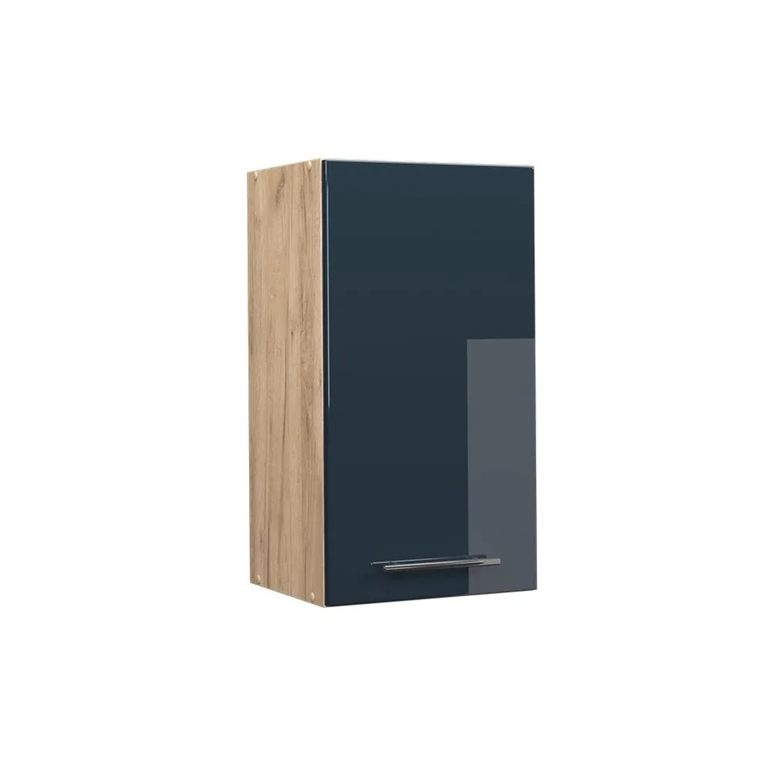 Vicco Hängeschrank Fame-Line DunkelBlau Hochglanz Goldkraft Eiche 40 cm