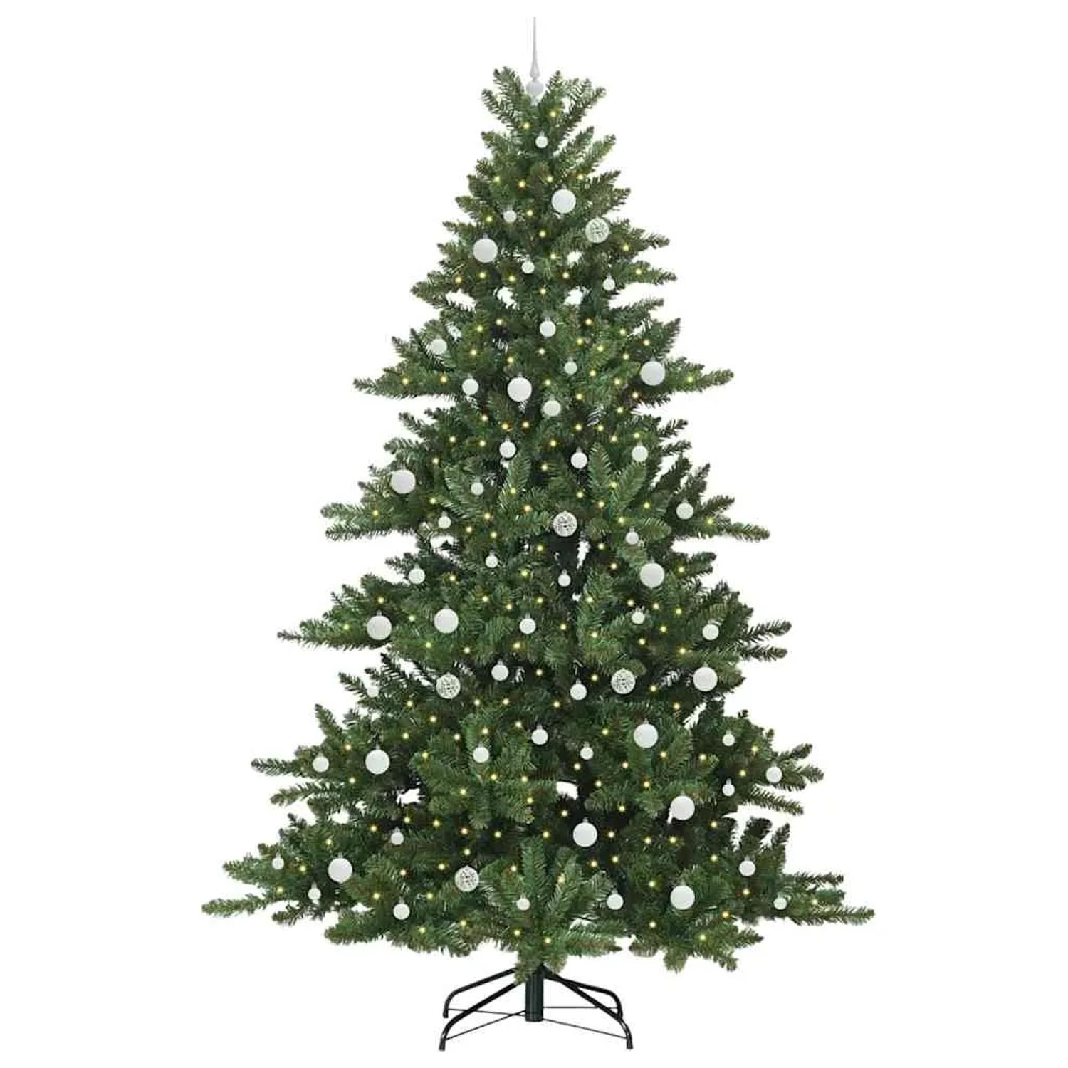vidaXL Künstlicher Klappbarer Weihnachtsbaum mit 300 LEDs 240 cm PVC 3397695