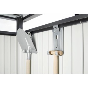 Biohort Gerätehalter, 4er Set, feuerverzinkt, zur Aufbewahrung von Gartengeräten im Gerätehaus.