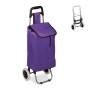Relaxdays Einkaufstrolley Stoff Stahl Lila Faltbar 91 cm x 40 cm x 30 cm 1,6 kg