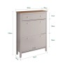 SoBuy Schuhschrank Schmal mit Schublade Schuhkommode mit 2 Klappen 80x108x25cm Hellbraun FSR89-KA_3