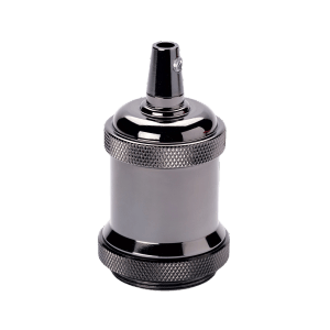 Orion Lightstyle Lampenfassung Vintage E27, schwarz-gunmetall. Fassung für Lampen und Leuchten.