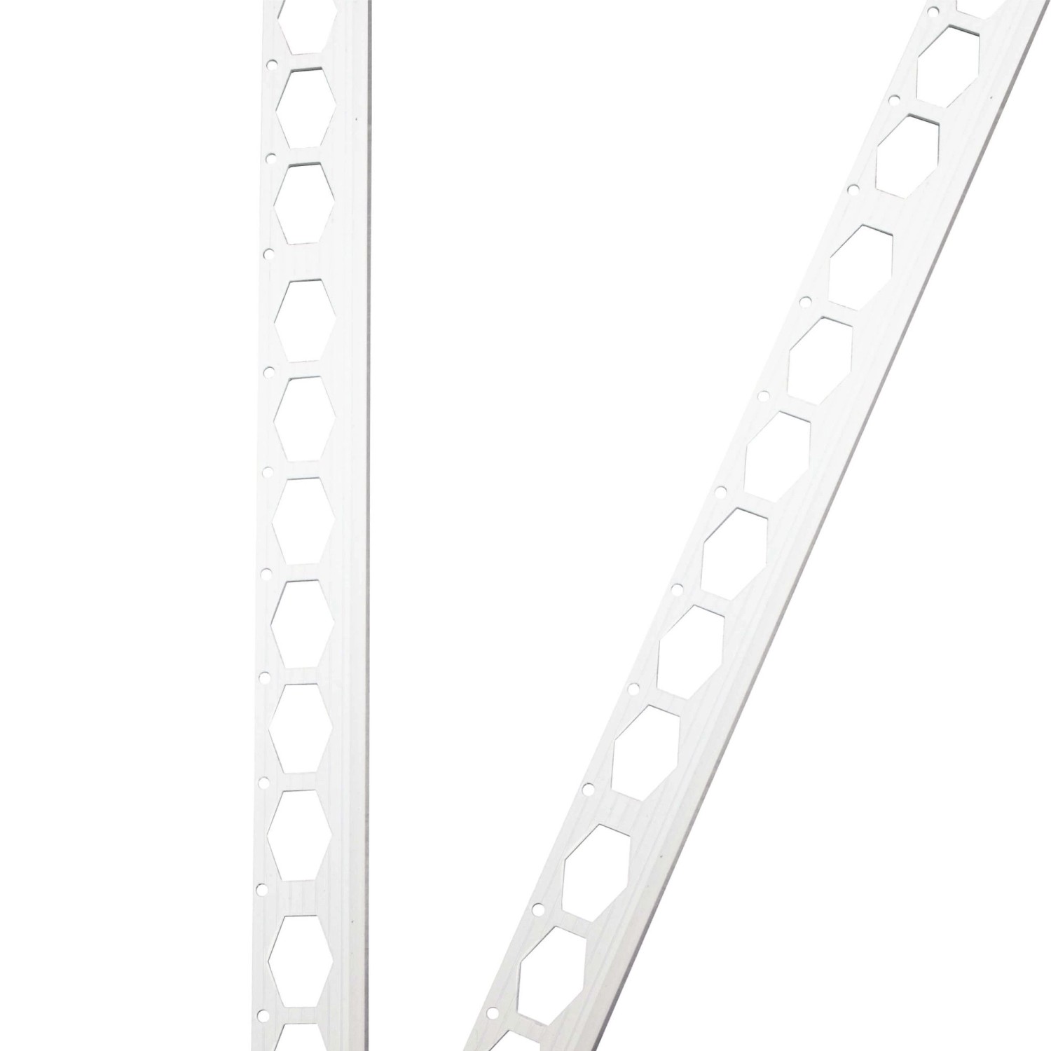 ProfileXXL Abschlussprofil 2,5m x 25mm x 4mm PVC Weiß Putzschiene