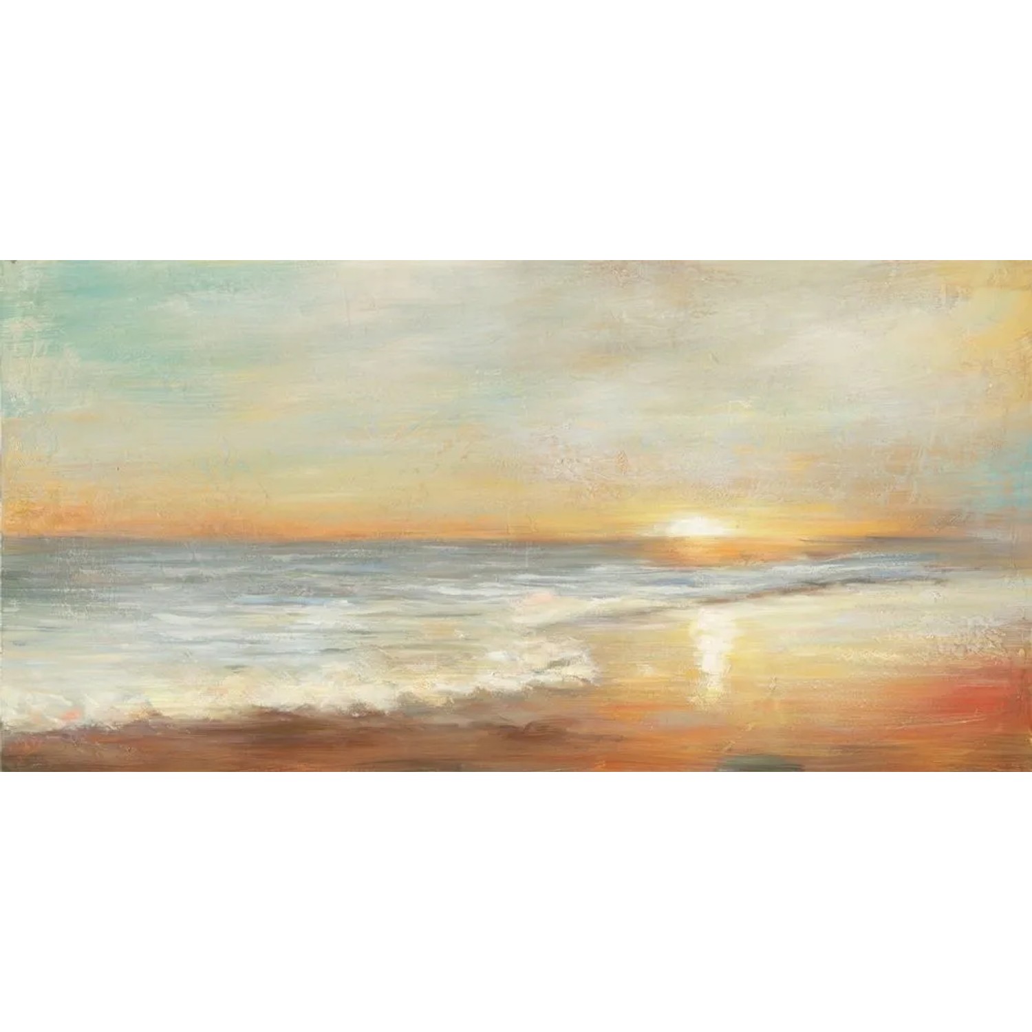 Art Universe Leinwandbild Sonnenuntergang am Meer 70 x 140 cm