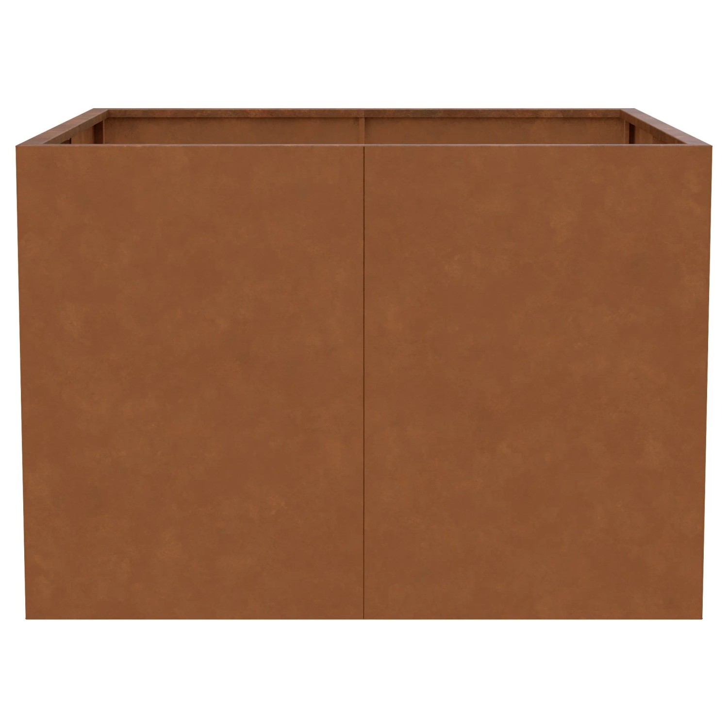 Floraworld Hochbeet aus Cortenstahl, 100x100x70 cm, im modernen Design.