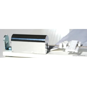Floracord Seilspanntechnik Universal Chrom: Detailansicht von Halterung, Seil und Zubehör für Sonnenschutz.