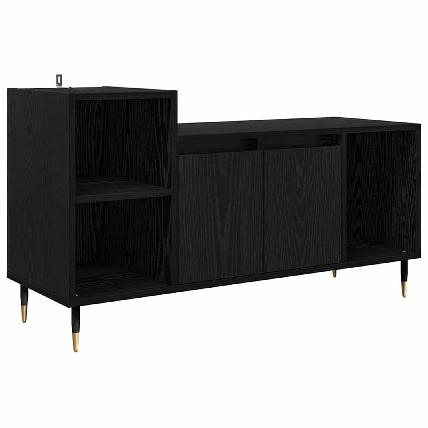 vidaXL TV-Schrank Schwarz Eichen-Optik 100 x 35 x 55 cm Holzwerkstoff 88271 günstig online kaufen