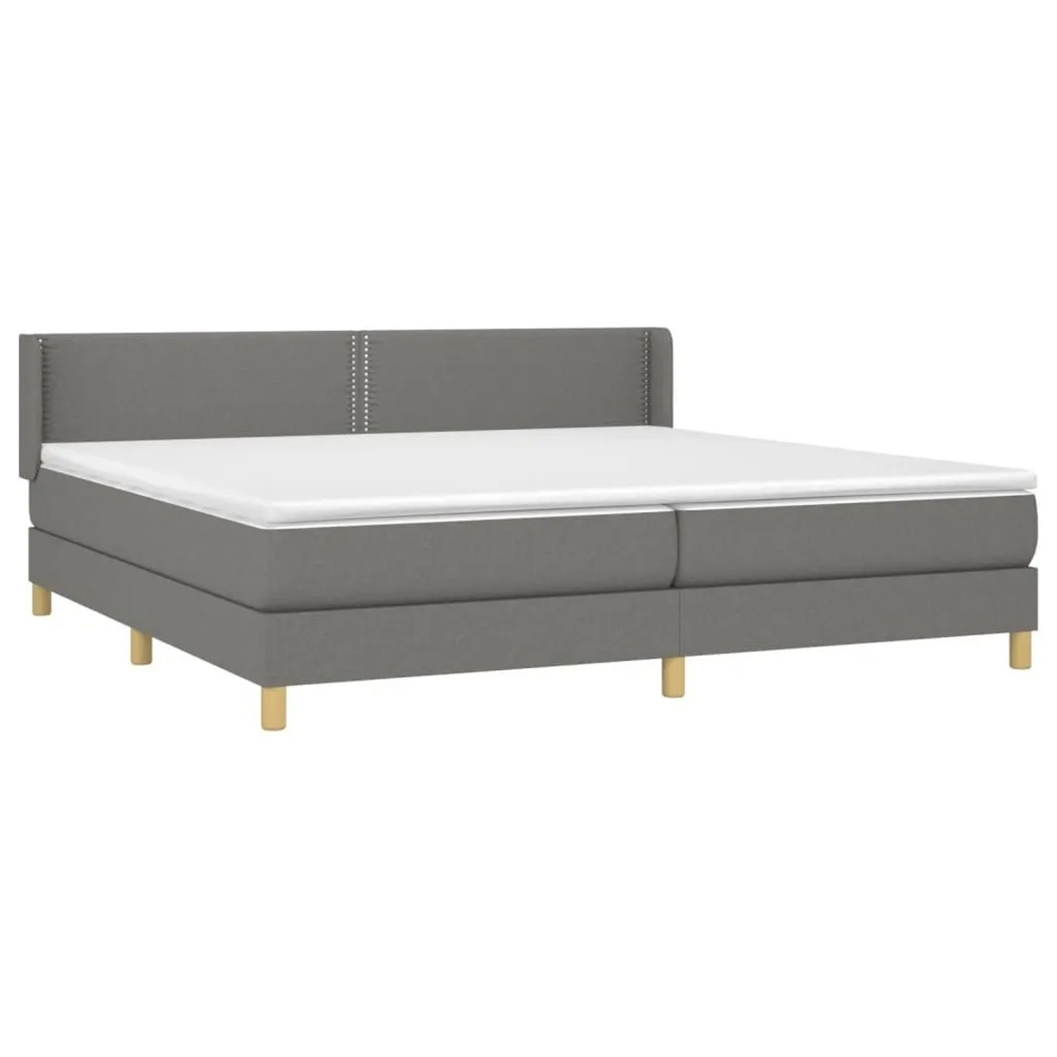 vidaXL Boxspringbett mit Matratze Dunkelgrau 200x200 cm Stoff 3130218 günstig online kaufen