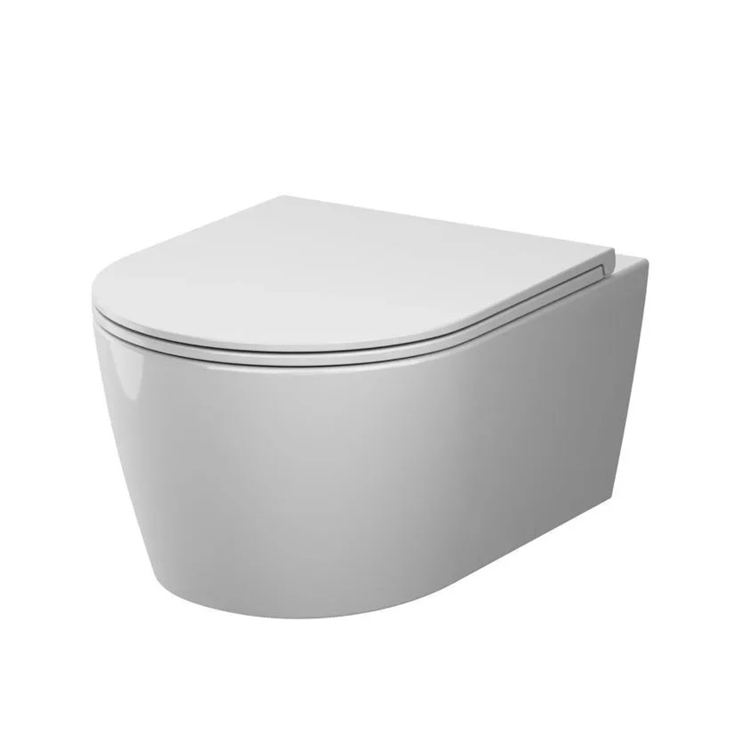 AM.PM Hänge WC Wand Toilette Spülrandlose Toilette inkl Abnehmbaren WC Sitz mit Softclose Absenkautomatik Spülrandlos Weiss CFA1902PSC