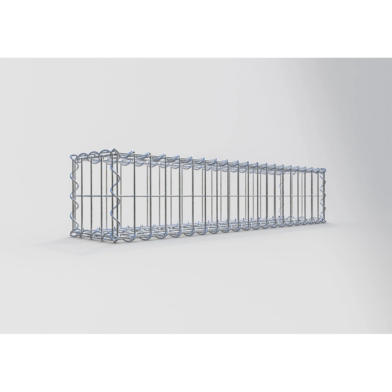 Gabiona Gabione, 20x100x20 cm, Maschenweite 5x10 cm, Drahtgitter für Mauersysteme.