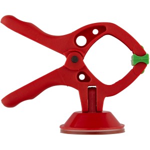 wolfcraft Microfix Federzwingen-Set, 2-teilig, rote Kunststoff-Federzwinge mit Saugnapf.