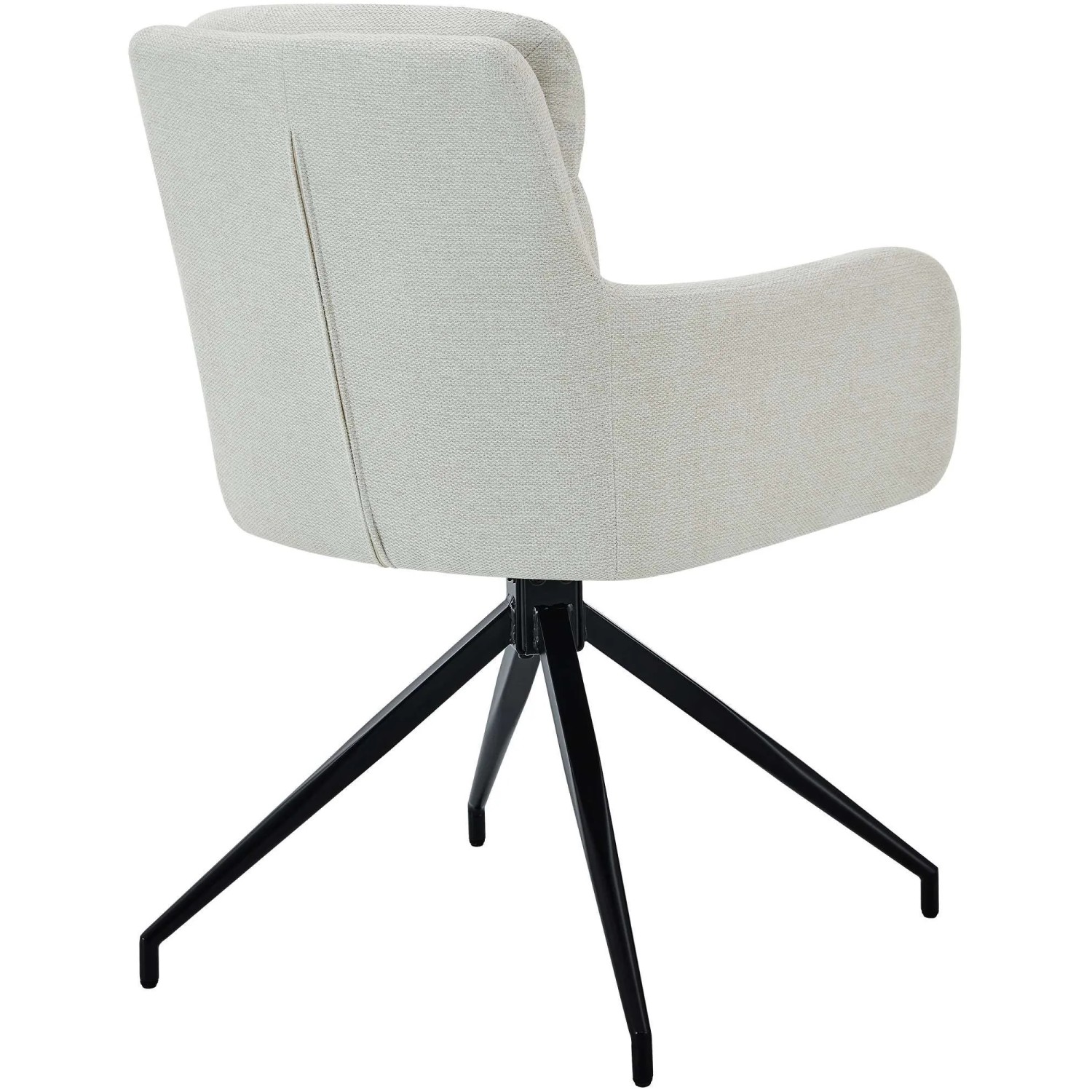 DELUKE 2er Set Esszimmerstuhl DUTOR Stoff Creme 57x62x83cm Essstühle Esszimmerstühle Küchenstühle Wohnzimmerstühle