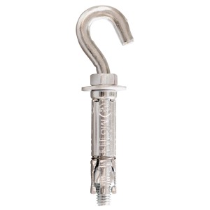 Verzinkter TOX Hakendübel Pirat Sven-S M6/40 mit Hakenschraube für Dübelbefestigungen.