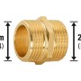 Gewinde-Doppelnippel aus Messing, 26,4 mm (R 3/4) für Trinkwasser- und Heizungsrohre.