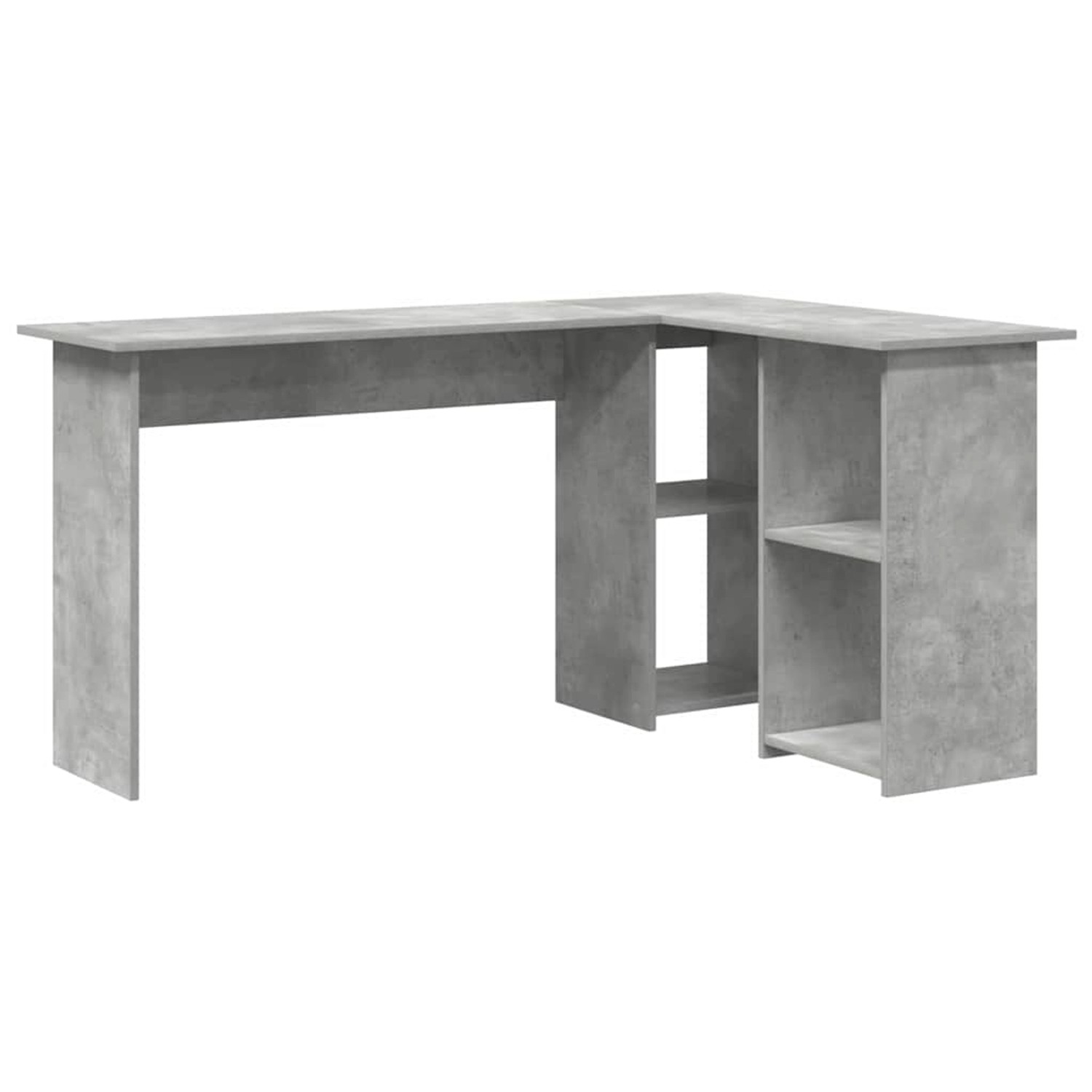 vidaXL Schreibtisch Betongrau 142 x 102 x 73 cm Holzwerkstoff 869293 günstig online kaufen