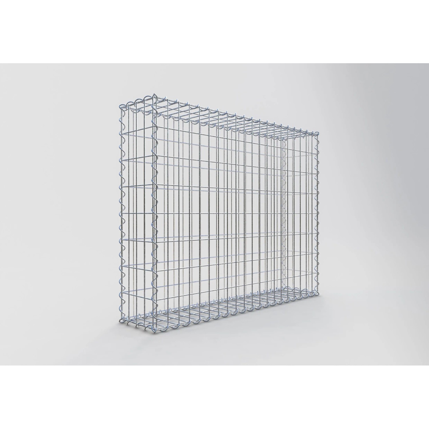 Gabiona Gabionenkorb, 80x100x20 cm, Maschenweite 5x10 cm, Drahtkorb für Einfassungen und Mauersysteme.