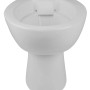 Calmwaters Stand-WC, spülrandlos, Manhattan-Grau, Tiefspüler mit waagerechtem Abgang.
