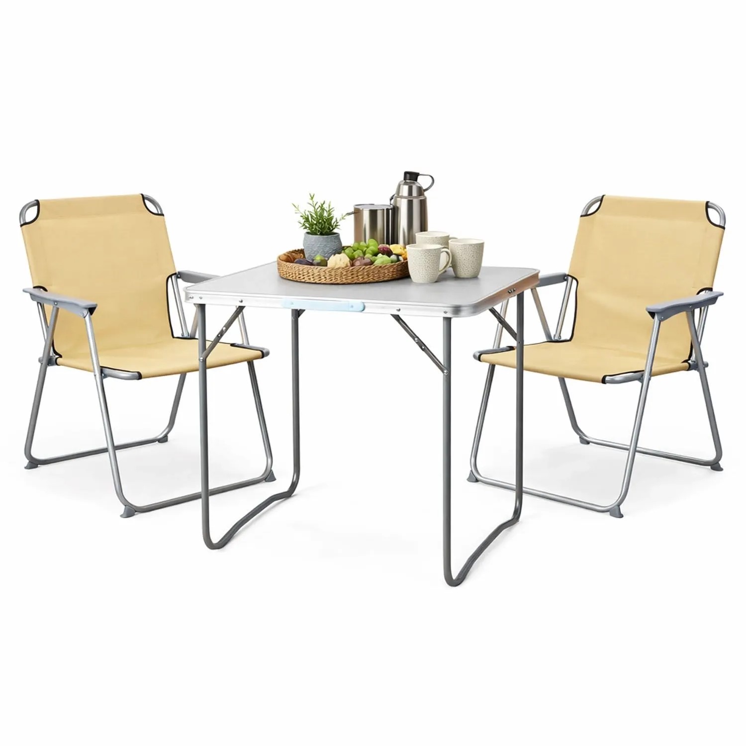 Mojawo XL 3teiliges Campingmöbel Set Alu mit Tragegriff Camping 80x60x68cm günstig online kaufen