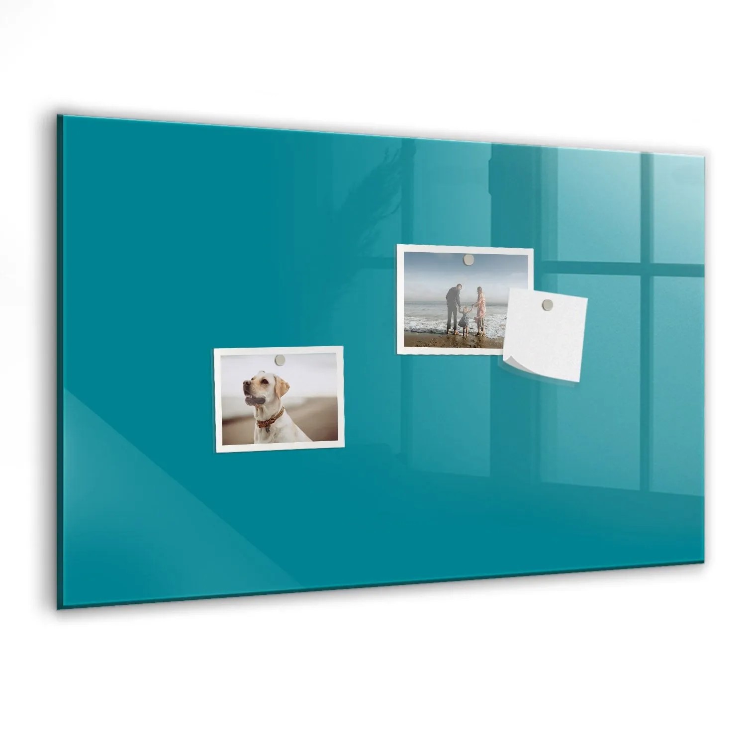 Tulup Magnettafel Glas Meeresfarbe 60x40 cm Magnettafel Zum Schreiben Schwarzer Marker Magnettafel Flur Glas