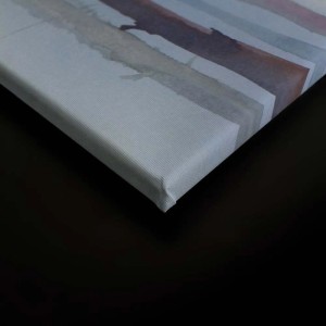 Detailansicht des Bricoflor Aquarell Wandbilds mit Waldmotiv, Leinwand auf Keilrahmen.