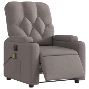 vidaXL Massagesessel Elektrisch Taupe Stoff 3204706
