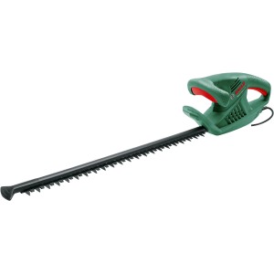 Bosch EasyHedgeCut 45 Elektro-Heckenschere: Grüne Heckenschere mit schwarzem Schwert.
