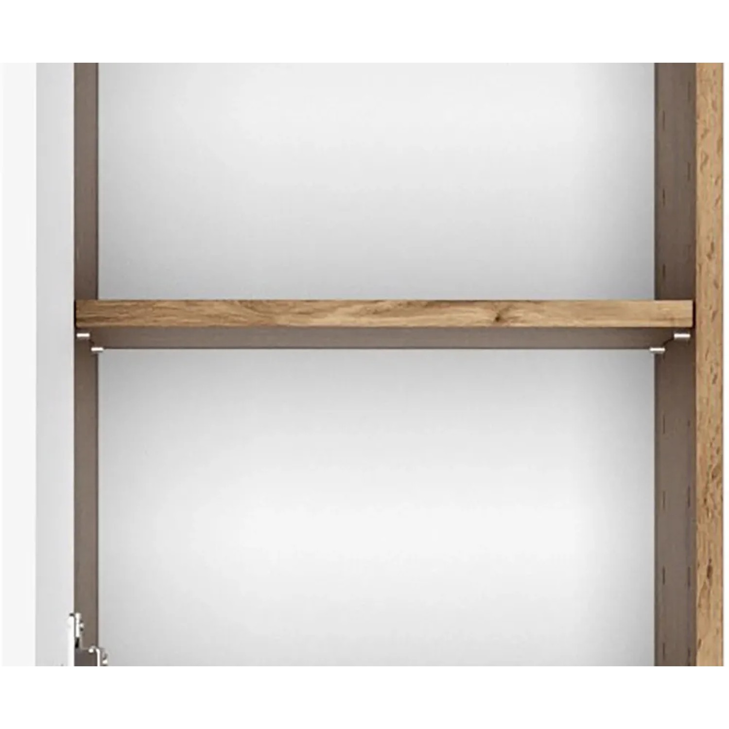 Innenansicht Held Möbel Midischrank Bari, 40 cm, weiß-Wotaneiche, mit Einlegeboden.