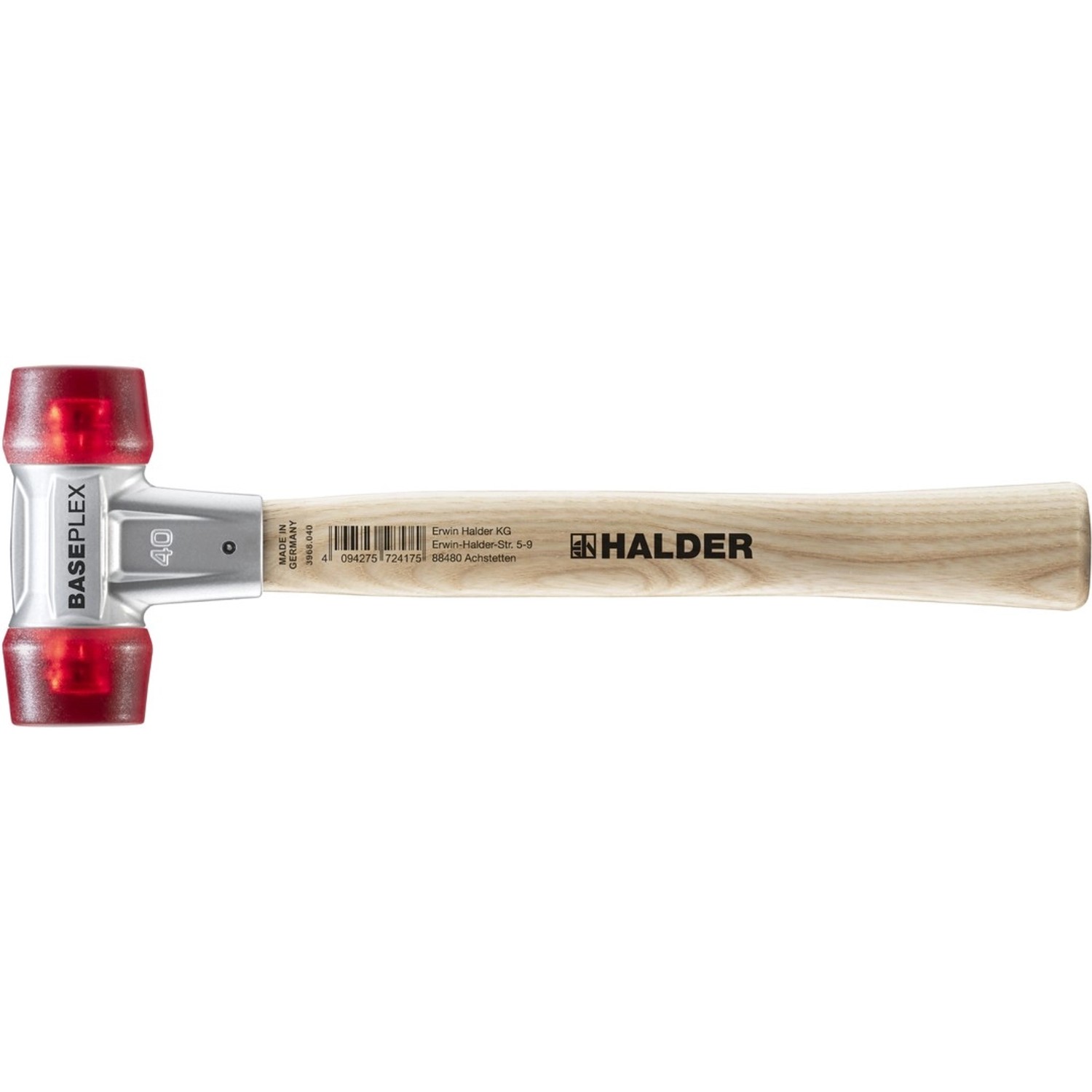 Halder Baseplex Schonhammer Ø 40 mm Celluloseacetat mit Zindruckgussgehäuse günstig online kaufen