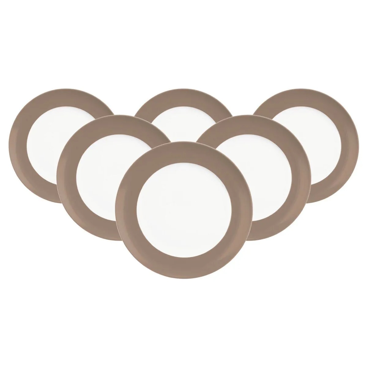 Seltmann Weiden Liberty Pure Colors Frühstücksteller 22,5 cm 6er Set Cocoa Brown