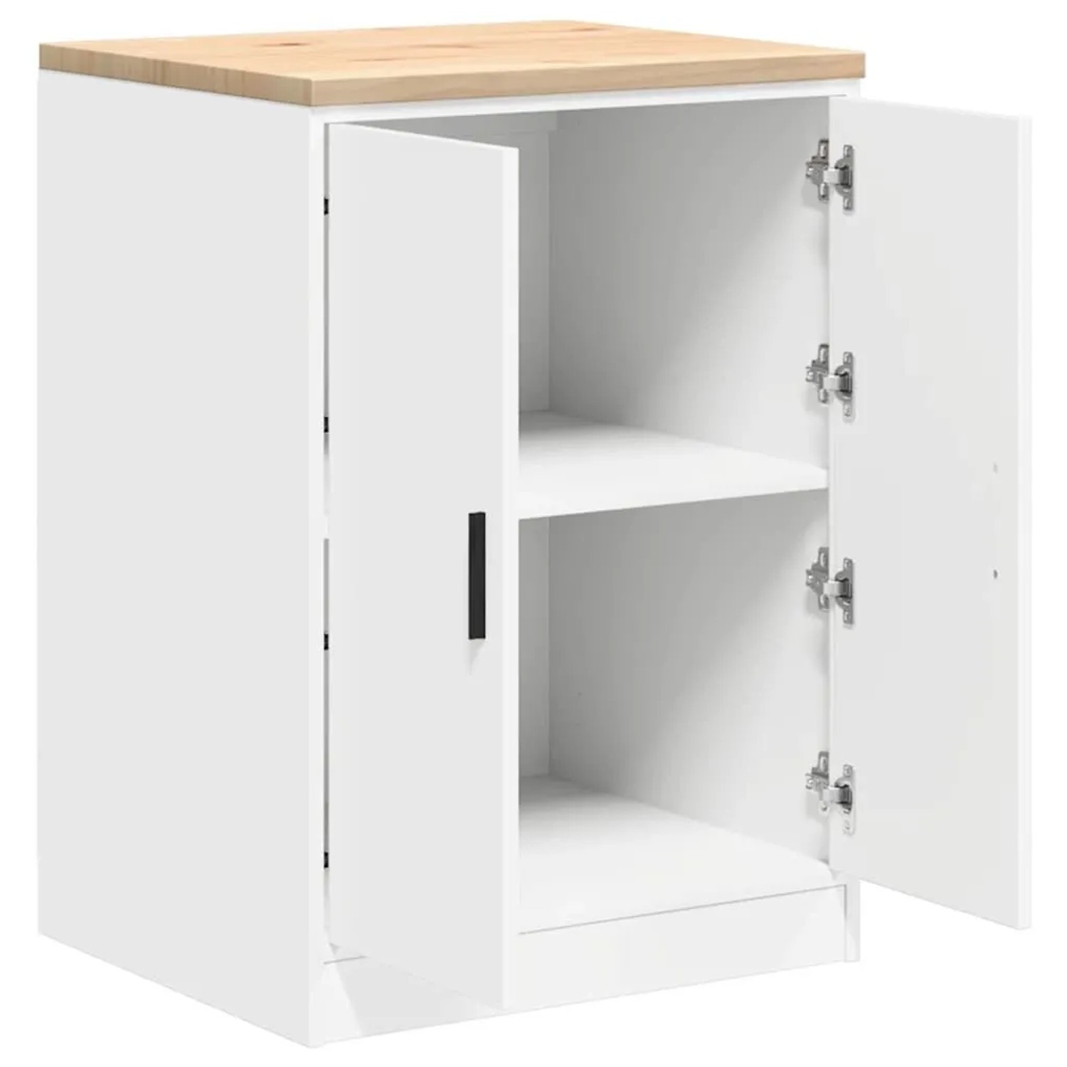 vidaXL Garagen-Aufbewahrungsschrank Weiß 60x51x85 cm Massivholz Kiefer 860571_5