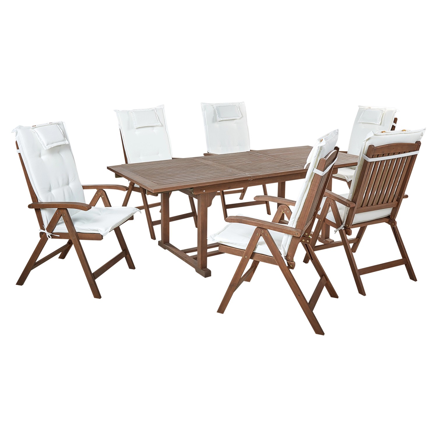 Beliani Gartentisch Set AMANTEA Cremeweiß günstig online kaufen