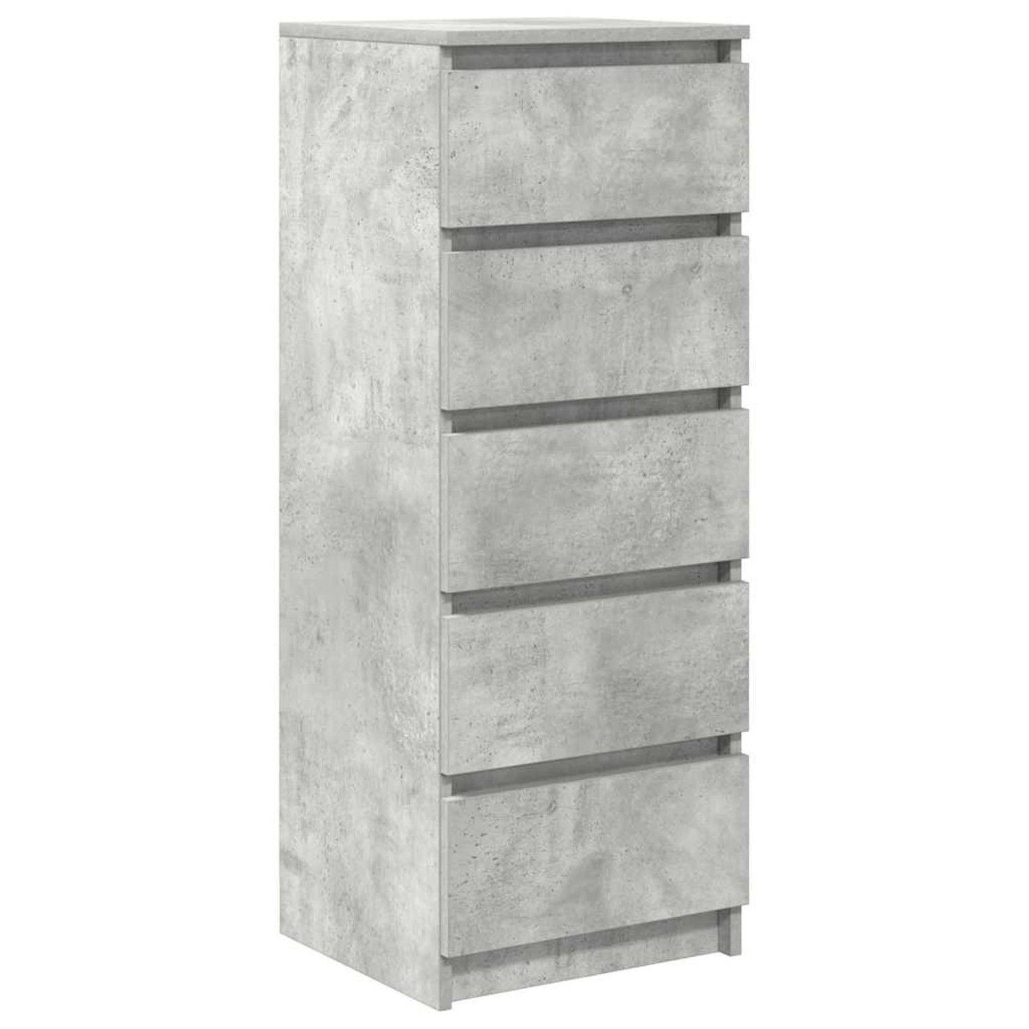 vidaXL Sideboard mit Schubladen Betongrau 37,5x35x99 cm Holzwerkstoff 861763