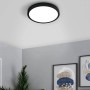 Moderne, runde LED Deckenleuchte Fueva 5 von Eglo in Schwarz-Weiß mit neutralweißem Licht.