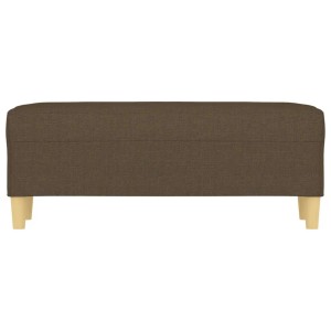 Braune vidaXL Sitzbank, 100x35x41 cm, Stoffbezug und helle Holzfüße.