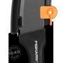 Fiskars WoodXpert XA3 Machete für Äste bis 50mm Durchmesser, Gartensäge mit gebogener Klinge und orangem Griff.