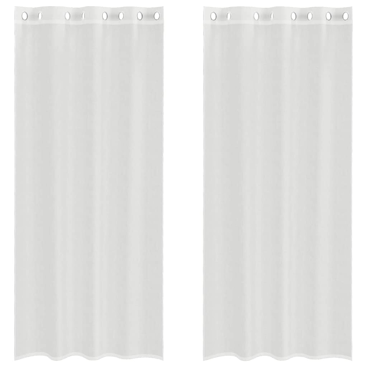 vidaXL Voile Vorhänge mit Ösen 2 Stk Weiß 4102151 günstig online kaufen