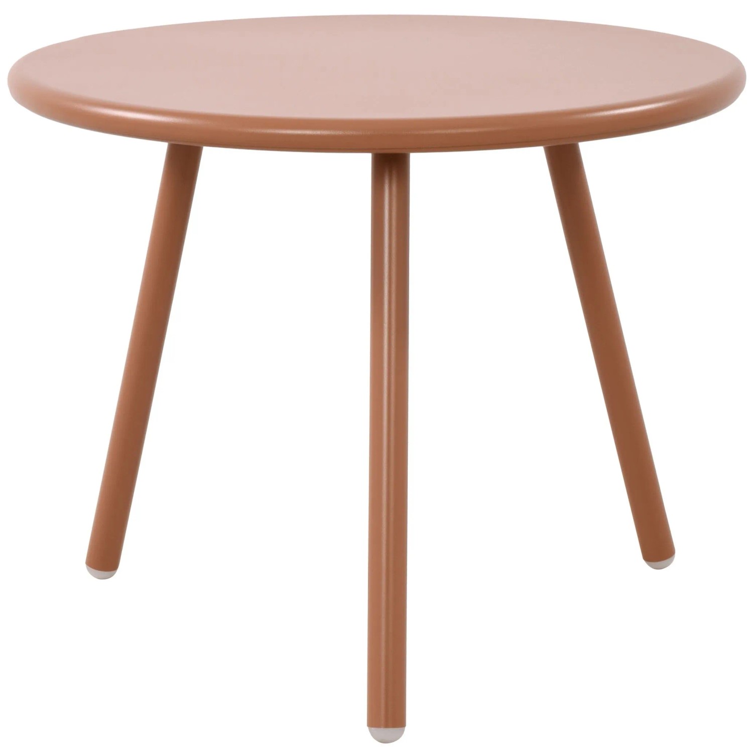DELUKE Couchtisch CAKOT Kunststoff Terracotta 50x50x40cm Sofatisch Rund Beistelltisch Wohnzimmertisch Klein