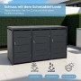osoltus Metall Mülltonnenbox Conta Anthrazit für 3 Mülltonnen im Garten. Robuste Stahlverkleidung für Ordnung.