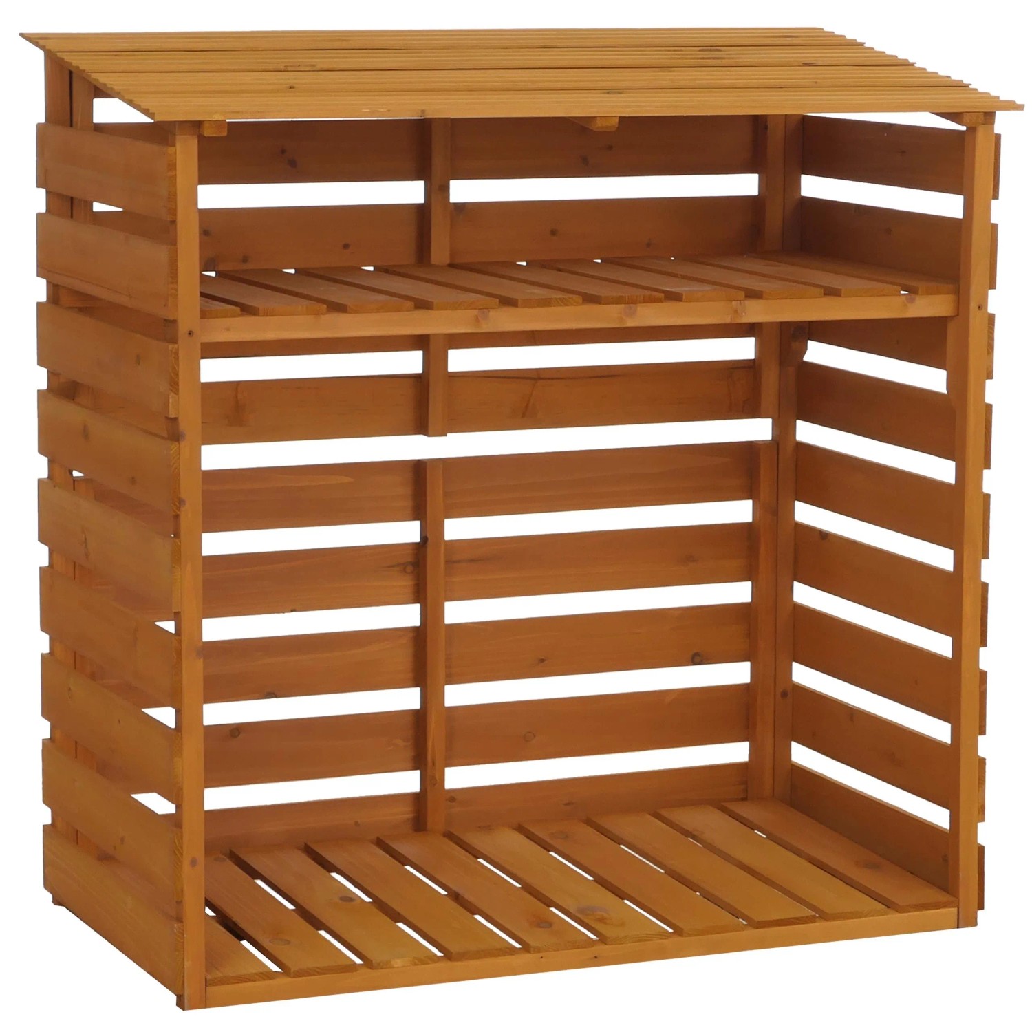 MCW Brennholzlager Q16 121x122x61cm Natur