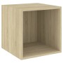 VidaXL TV-Schrank Sonoma-Eiche, Holzwerkstoff, Würfelregal, Teil eines 4-tlg. Sets.