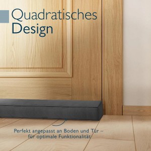 Beautissu Marin OM Zugluftstopper 6,5x130cm Anthrazit