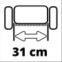 Schnittbreite 31 cm des Einhell Elektro-Vertikutierers GC-SA 1231/1.