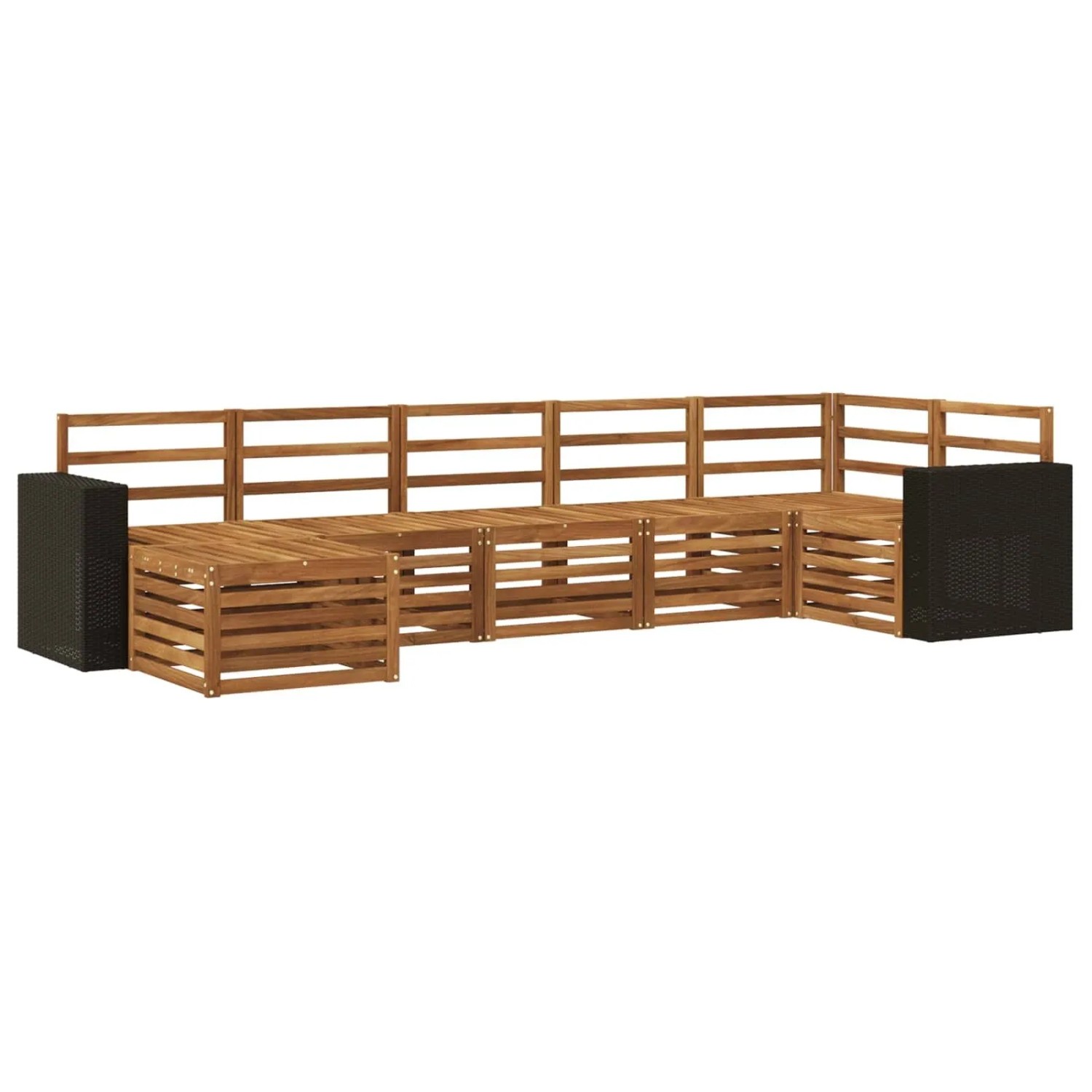 vidaXL Ecksofa Set 7 Stk Natur 3384630